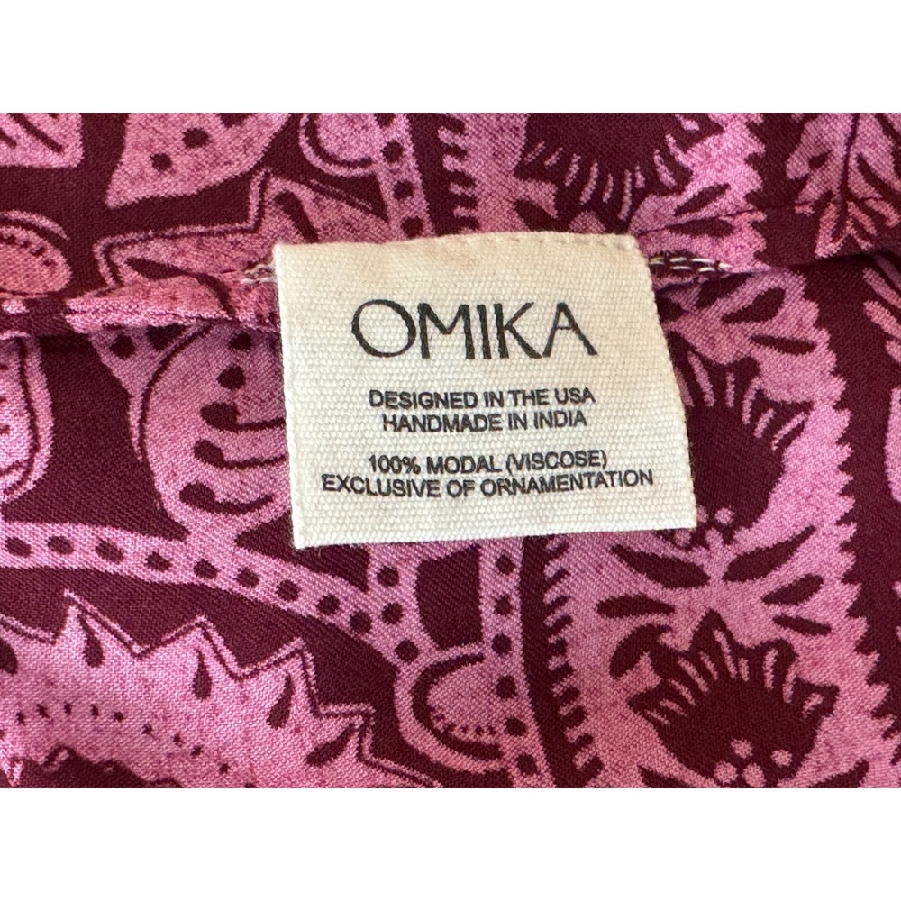 Omika Paola Maxi Dress Tanvi Berry Women M EUC Sleeveless Sun Bohemian Pockets - Picture 8 of 15